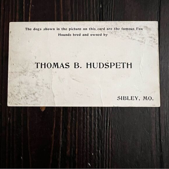 Thomas B. Hudspeth Campaign Card (Late 1880’s) - Picture 2 of 2